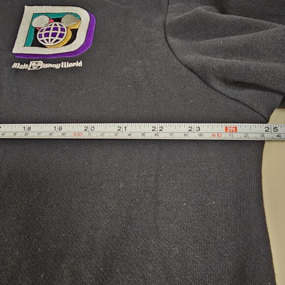 Walt Disney World Retro Embroidered Zip-up Black Unisex Hoodie Size M - Picture 10 of 13